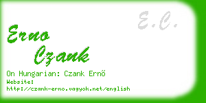 erno czank business card