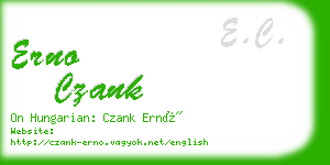 erno czank business card
